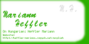 mariann heffler business card